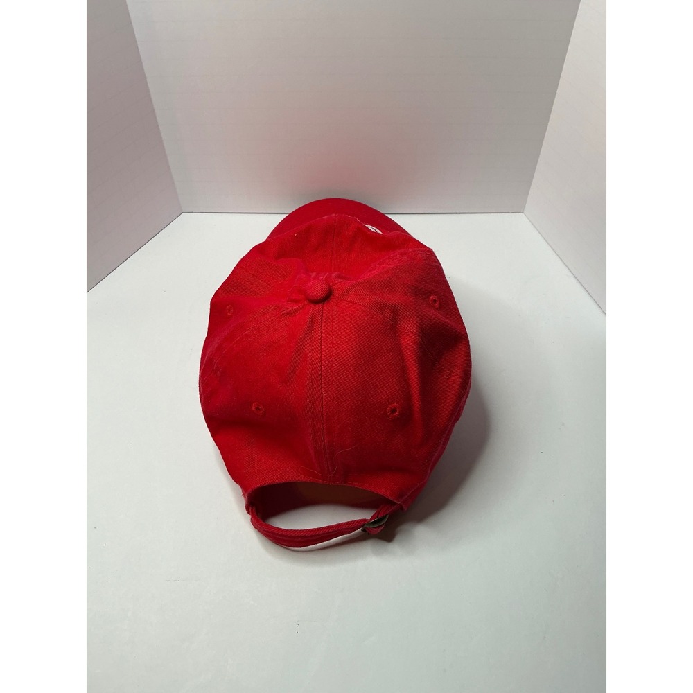 CNN Red Baseball Cap Adult Adjustable Embroidered Logo News Hat - Picture 2 of 3